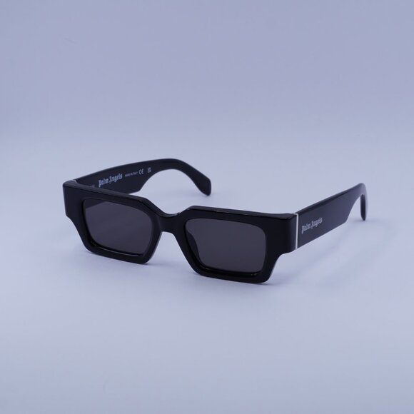 Palm Angels PERI086 HYDE 1007 Sunglasses Black Rectangle Frame, Dark Grey Lenses - Picture 5 of 11